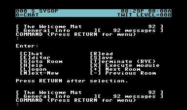 DTJ-BBS command prompt menu