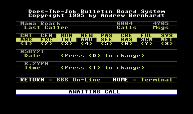 DTJ-BBS offline screen